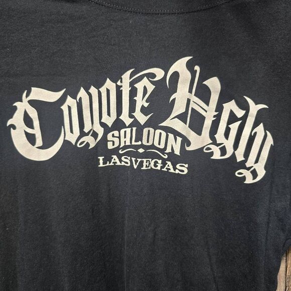 Coyote Ugly Saloon Black Angel Wing Graphic Tee - Picture 2 of 6